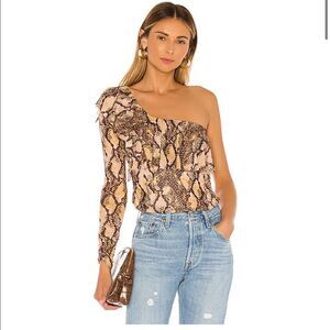 House of Harlow 1960 Flora Top in Python Multi
